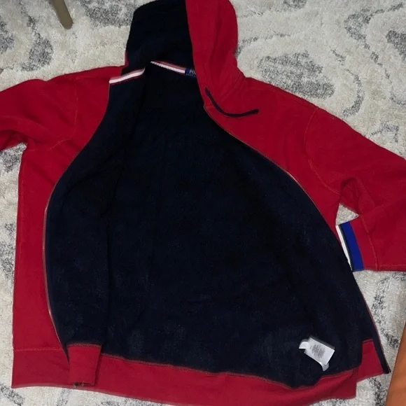 NWOT Polo Ralph LaurenSherpa lined Hoodie Sweater